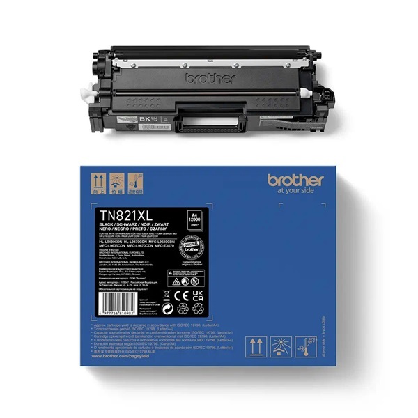 Brother Toner TN-821XLBK 12.000/oldal