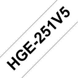 Brother szalag HGe-251V5 Fehér alapon Fekete, Nagy sebességű, 24mm 0.94", 8 méter, 5db/csomag