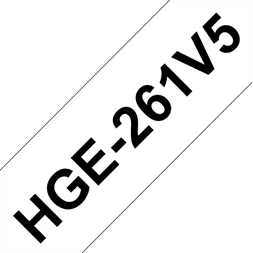 Brother szalag HGe-261V5 Fehér alapon Fekete, Nagy sebességű, 36mm 1.4", 8 méter, 5db/csomag