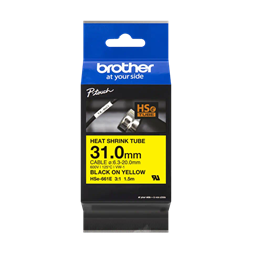 Brother HSE-661E sárga alapon fekete szalag