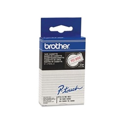Brother szalag TC202 P-Touch, 12mm fehér alapon piros