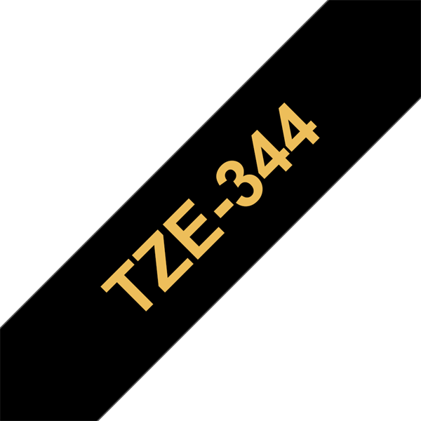 Brother szalag TZe-344, Fekete alapon Arany, Laminált, 18mm 0.7", 8 méter