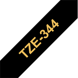 Brother szalag TZe-344, Fekete alapon Arany, Laminált, 18mm 0.7", 8 méter