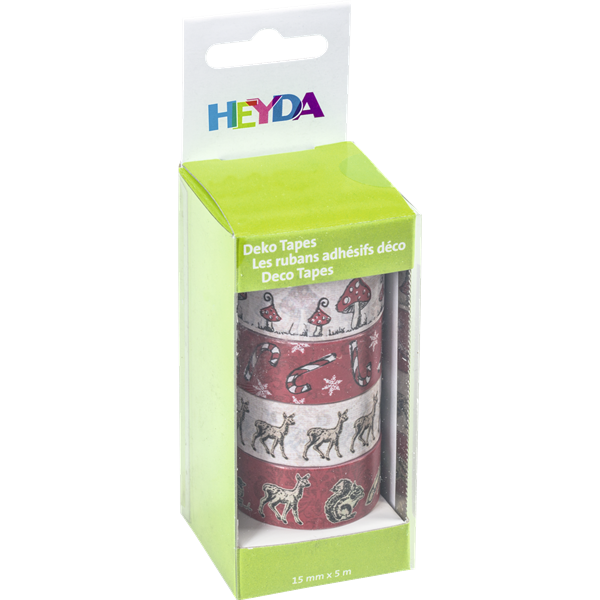 Heyda 4 db-os Gomba dekor ragasztószalag