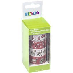Heyda 4 db-os Gomba dekor ragasztószalag