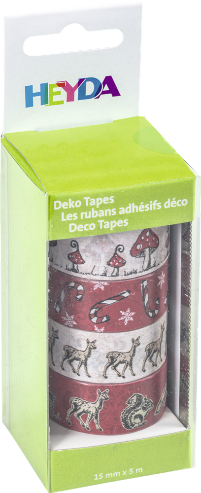 Heyda 4 db-os Gomba dekor ragasztószalag