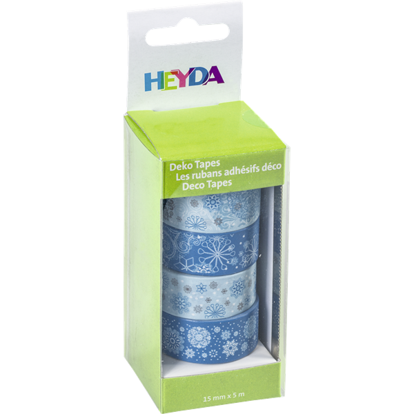 Heyda 4 db-os Hópehely dekor ragasztószalag