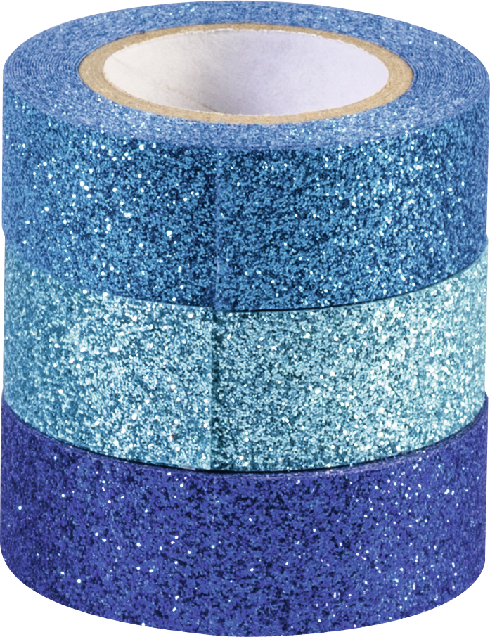 Heyda Blue 3 db glitteres ragasztószalag