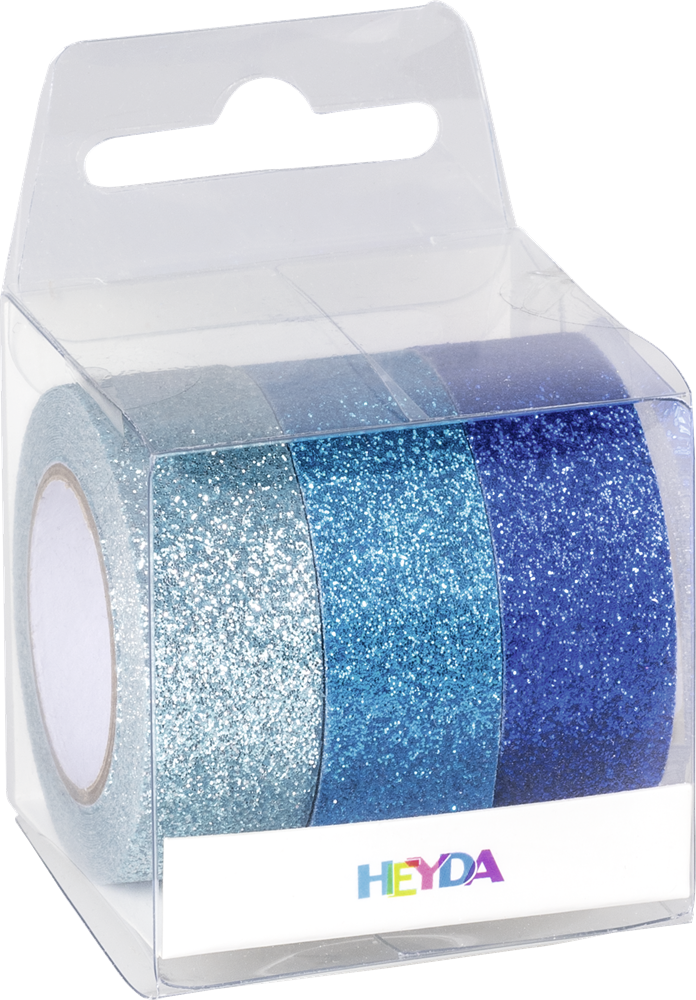 Heyda Blue 3 db glitteres ragasztószalag
