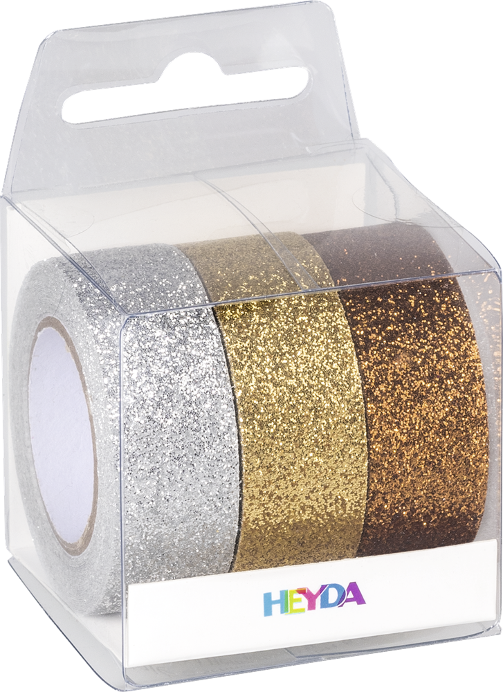 Heyda Gold-Silver 3 db glitteres ragasztószalag