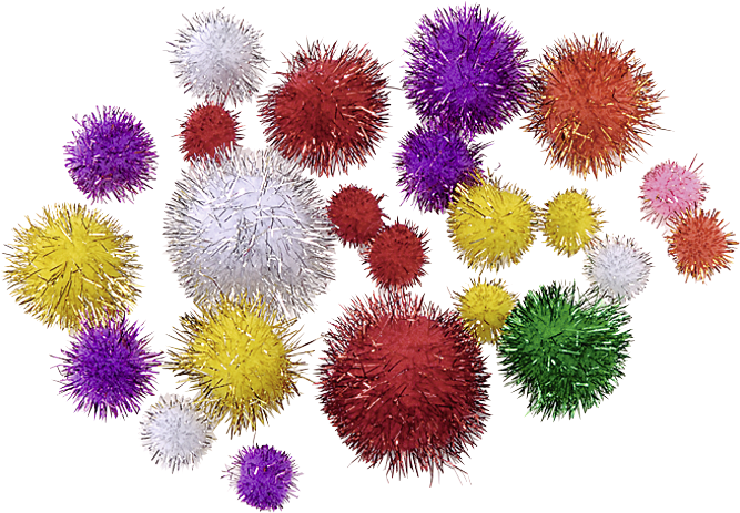 Knorr Prandell csillogó színes 10-25 mm 25 db/csomag pompom