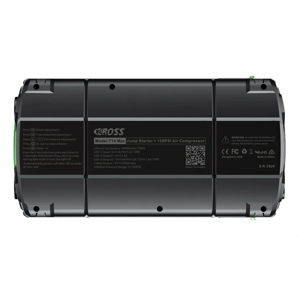 CAROSS USA T14 MAX Jump Starter és kompresszor