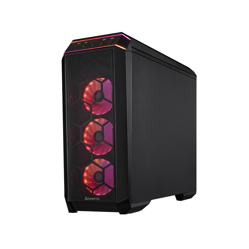 CHIEFTEC GP-03B-OP fekete (táp nélküli) ablakos ATX ház