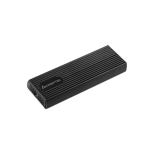 CHIEFTEC Külső Ház M.2 SSD, Alumínium ház, USB3.2 Gen2, USB-A - USB-C, fekete