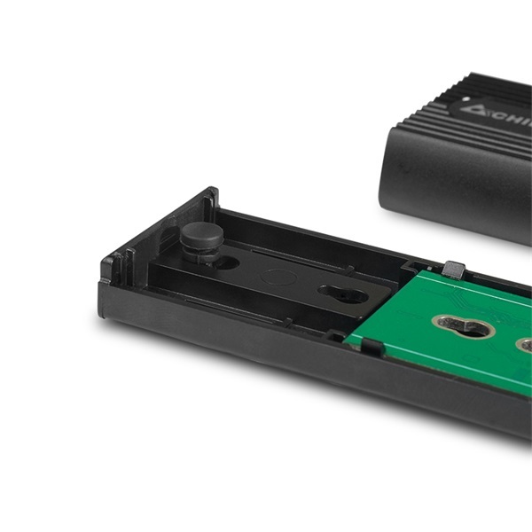 CHIEFTEC Külső Ház M.2 SSD, Alumínium ház, USB3.2 Gen2, USB-A - USB-C, fekete
