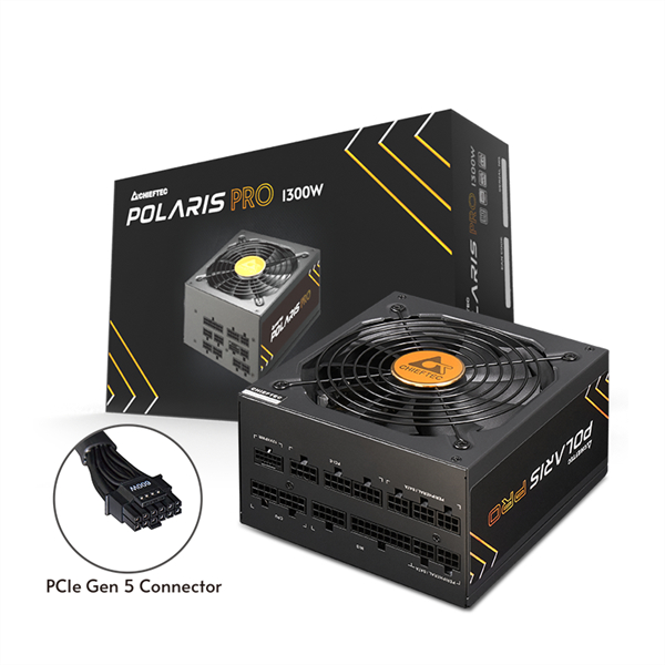 CHIEFTEC Tápegység Moduláris, Polaris PRO 3.0 1300W, 13,5cm, ATX 3.0, PCIe GEN5, BOX, 80+ Platinum