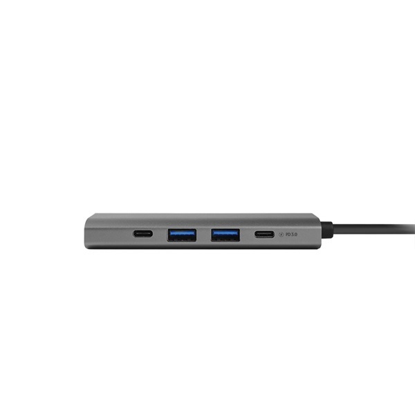 CHIEFTEC USB HUB 5-in-1, USB-C, 2xUSB-A, USB-C, HDMI, 80W USB-C Töltő port, fekete