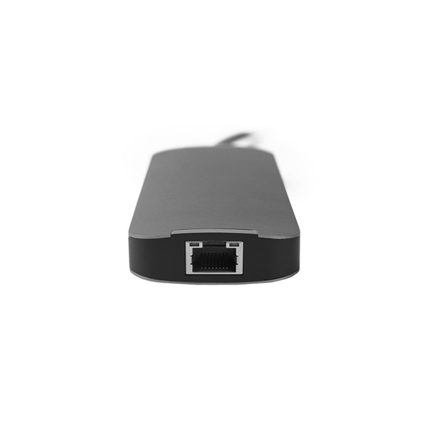 CHIEFTEC USB HUB 9-in-1, USB-C, 2xUSB-A, USB-C, HDMI, microSD/SD kártyaolvasó, Ethernet, 80W USB-C Töltő port, fekete