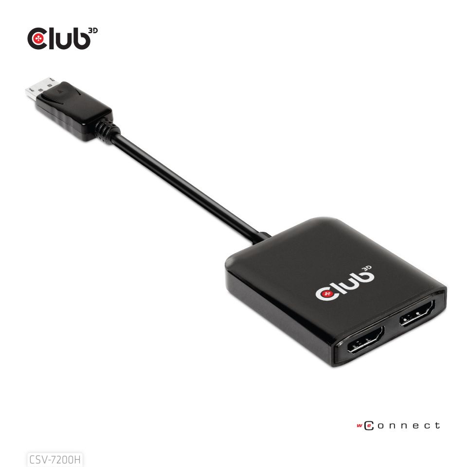 CLUB3D Displayport1.4 -2x HDMI HUB