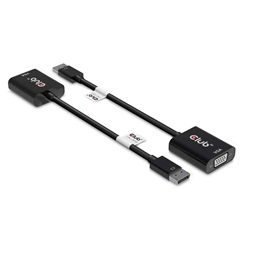CLUB3D Displayport - D-Sub fekete aktív adapter