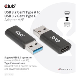 CLUB3D USB 3.2 Gen1 Type A - USB 3.2 Gen1 Type C adapter