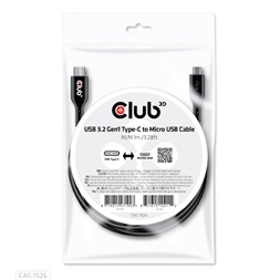 CLUB3D USB 3.2 Gen1 Type C - micro USB 1m kábel