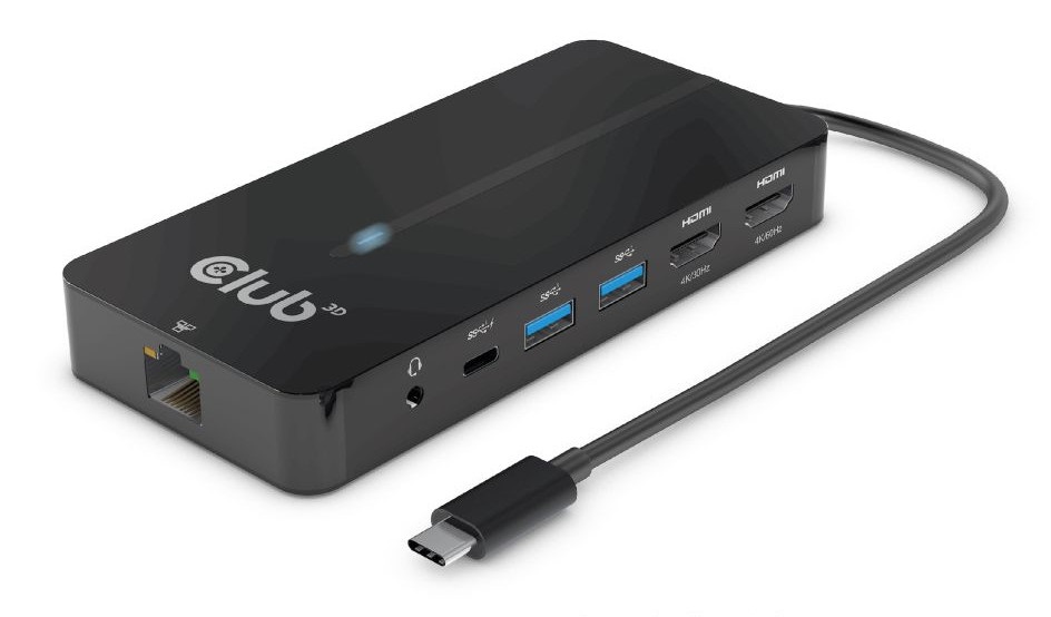 CLUB3D USB-C 7-IN-1 2xHDMI/2xUSB-A/RJ45/3,5mm jack/USB-C 100W HUB
