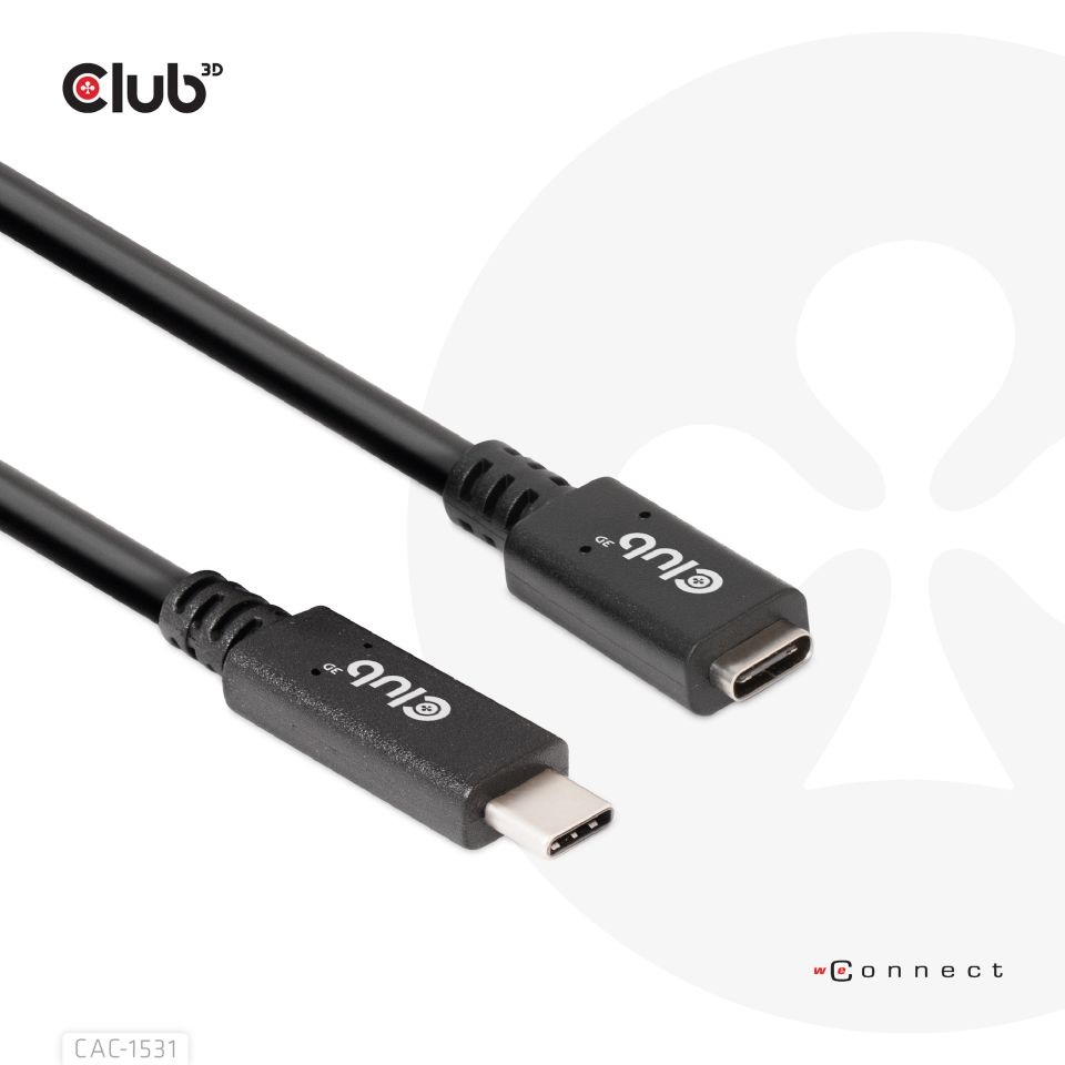 CLUB3D USB Gen1 Type C - USB Type C 4K60Hz 1m kábel