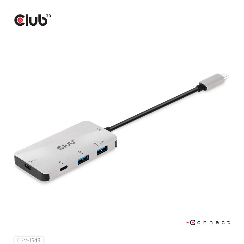 CLUB3D USB Gen2 Type C - 2x USB A + 2x USB C HUB