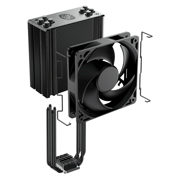 COOLER MASTER CPU hűtő HYPER 212 BLACK EDITION, LGA1700 támogatással, fekete