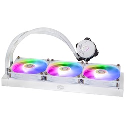 COOLER MASTER CPU hűtő MASTERLIQUID 360L CORE WHITE (vízhűtés). 3 Ventilátoros, LGA1700 támogatással, fehér