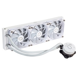 COOLER MASTER CPU hűtő MASTERLIQUID 360L CORE WHITE (vízhűtés). 3 Ventilátoros, LGA1700 támogatással, fehér