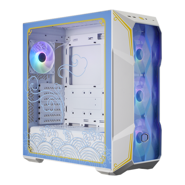 COOLER MASTER Ház ATX MasterBox TD500 MESH V2 CHUN-LI, 4db ARGB Ventilátorral, Tápegység nélkül, Edzett Üveg, fehér