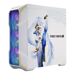 COOLER MASTER Ház ATX MasterBox TD500 MESH V2 CHUN-LI, 4db ARGB Ventilátorral, Tápegység nélkül, Edzett Üveg, fehér