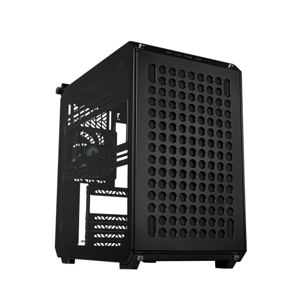 COOLER MASTER Ház Mid ATX QUBE 500 FLATPACK BLACK EDITION, 1db Ventilátorral, Tápegység nélkül, fekete