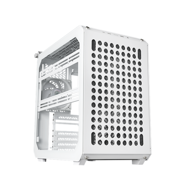 COOLER MASTER Ház Mid ATX QUBE 500 FLATPACK WHITE EDITION, 1db Ventilátorral, Tápegység nélkül, fehér