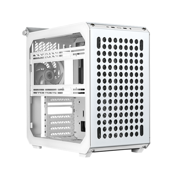 COOLER MASTER Ház Mid ATX QUBE 500 FLATPACK WHITE EDITION, 1db Ventilátorral, Tápegység nélkül, fehér