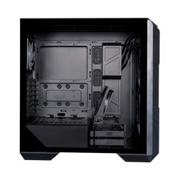 COOLER MASTER Ház Midi ATX HAF 500 ARGB + 4db Ventilátor, Tápegység nélkül, Üvegfalú, fekete