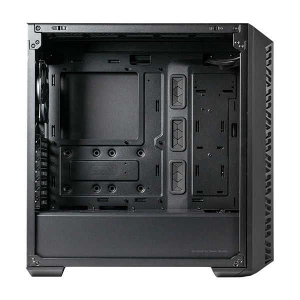 COOLER MASTER Ház Midi ATX MASTERBOX 520 MESH + 3xARGB Ventilátor + ARGB Fan HUB, Tápegység nélkül, Edzett Üveg, fekete