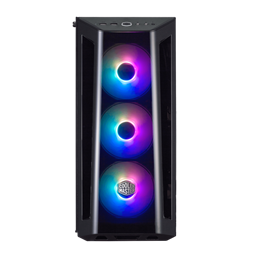 COOLER MASTER Ház Midi ATX MasterBox MB520 ARGB + 4db Ventilátor, Tápegység nélkül, Üvegfalú, Fekete