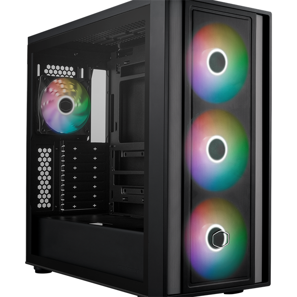 COOLER MASTER MasterBox 600 fekete (táp nélküli) ablakos ATX ház