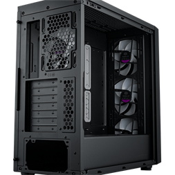 COOLER MASTER MasterBox 600 fekete (táp nélküli) ablakos ATX ház