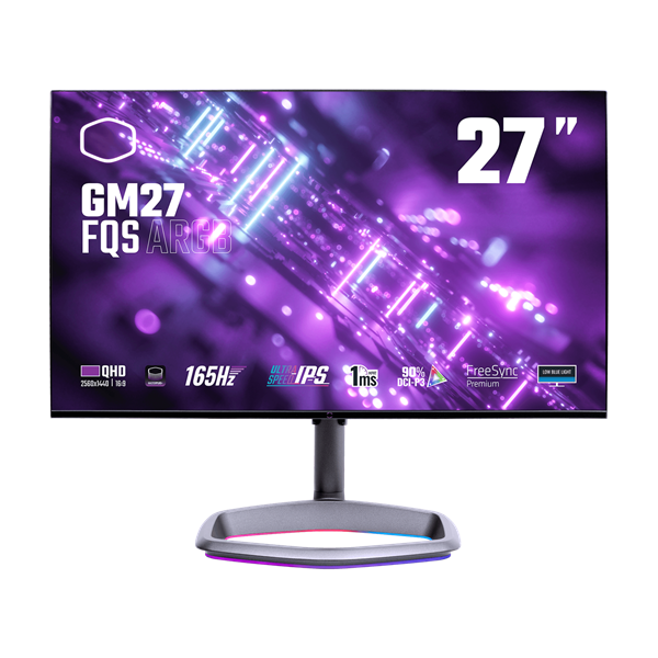 Cooler Master 27" GM27-FQS ARGB 2K WQHD 165Hz HDMI gamer monitor