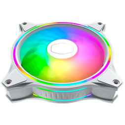COOLER MASTER Rendszerhűtő Ventilátor MASTERFAN MF120 HALO WHITE EDITION, Gen2 RGB, fehér