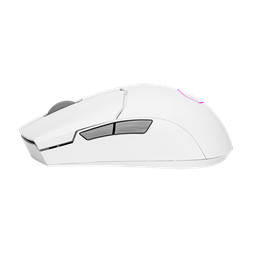 COOLER MASTER Vezeték Nélküli Egér MM712 Gaming, Optikai, 6 gombos, 19000dpi, RGB világítás, Fehér