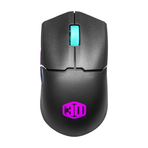 COOLER MASTER Vezeték Nélküli Egér MM712 Gaming, Optikai, 6 gombos, 19000dpi, RGB világítás, Fekete