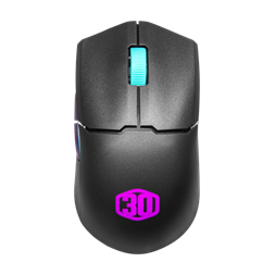 COOLER MASTER Vezeték Nélküli Egér MM712 Gaming, Optikai, 6 gombos, 19000dpi, RGB világítás, Fekete