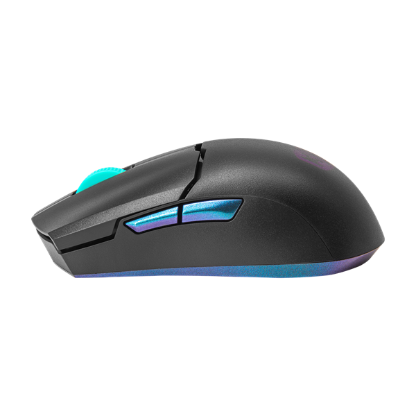 COOLER MASTER Vezeték Nélküli Egér MM712 Gaming, Optikai, 6 gombos, 19000dpi, RGB világítás, Fekete