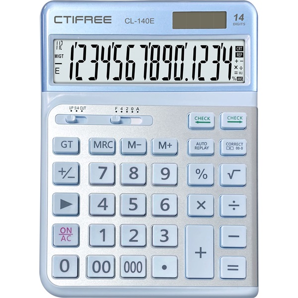 CTIFREE CL-140E KÉK ergonómikus számológép