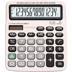 CTIFREE CT-1156 számológép, 155x195mm, 14 számjegy, dual power